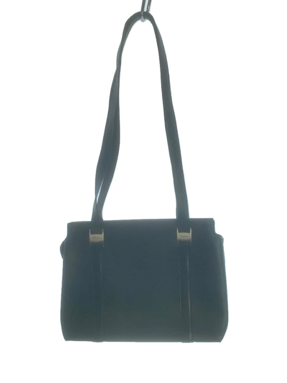Salvatore Ferragamo Shoulder Bag Leather Navy Blue